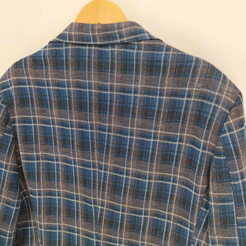 シアーズ Sears 70S proper care for knit garments チェック 背抜き 2B シングルブレスト テーラードジャケット メンズ US:42
