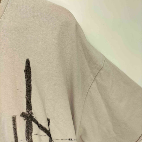 ノーアイディーブラック NO ID.BLACK 有刺鉄線 プリント クルーネックTシャツ メンズ ONE SIZE