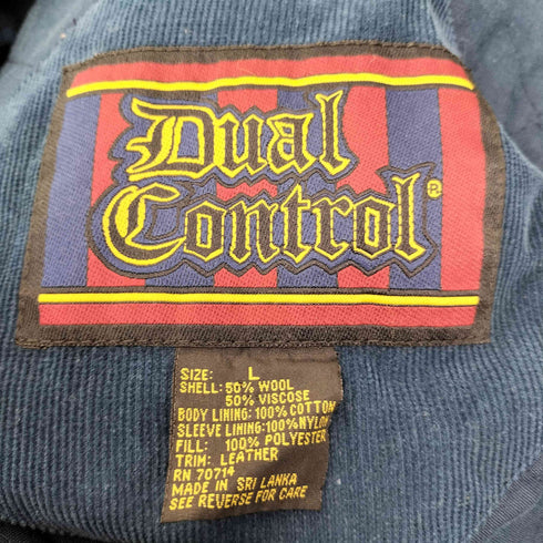 DUAL CONTROL チェック 襟袖コーデュロイ ウール混 ダッフルコート メンズ import:L