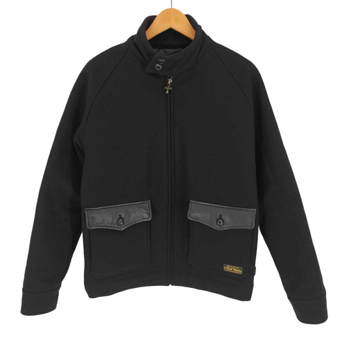 クラクト CLUCT クロスボタン 裏地キルティング レザー フラップポケット スイングトップ ウール ジャケット メンズ JPN:L