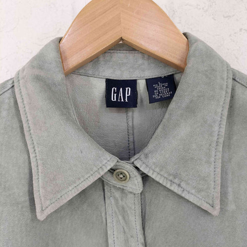 ギャップ Gap 00s PIG SUEDE 半袖 シャツ Y2K レディース L