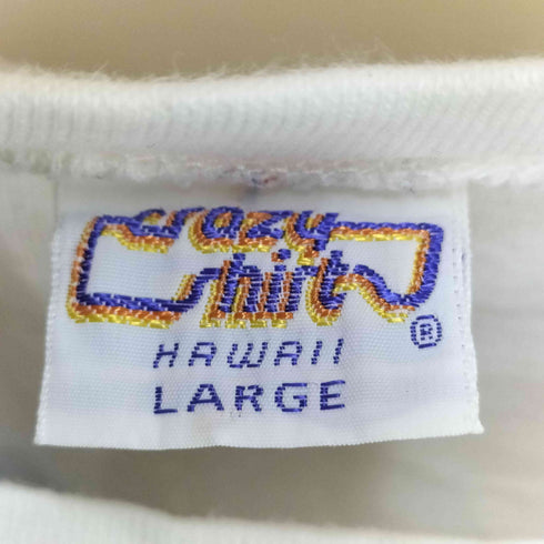 クレイジーシャツ CRAZY SHIRTS 90S USA製 クリバンキャット プリント S/S クルーネック Tシャツ メンズ import:L