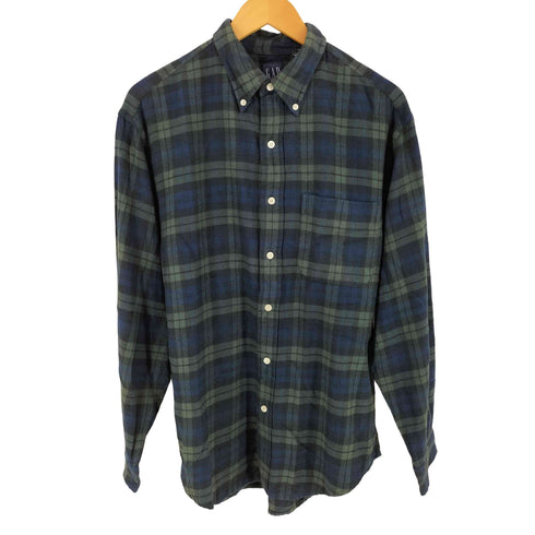 ギャップ Gap 00s チェック ボタンダウン フランネルシャツ メンズ M