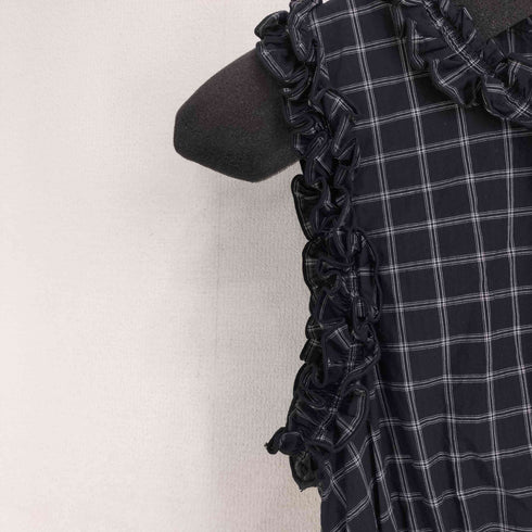 ナチュラルビューティーベーシック NATURAL BEAUTY BASIC 26SS チェックシャーリングワンピース レディース PS