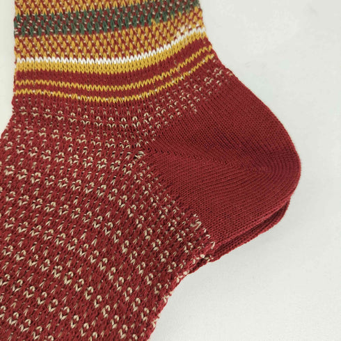 アイムプロダクトイッセイミヤケ im product ISSEY MIYAKE マルチカラー ボーダー ハイソックス メンズ 25-26