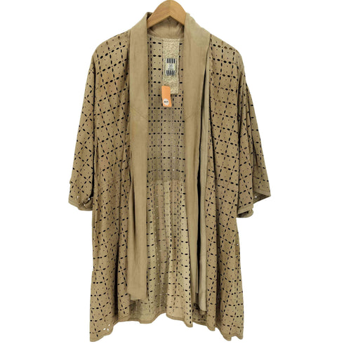 SUPREMA ラムスエード カットワークガウンコート レディース L