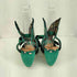 Irregular Choice メタリックグリーン リボンモチーフ ハイヒール レディース JPN:38
