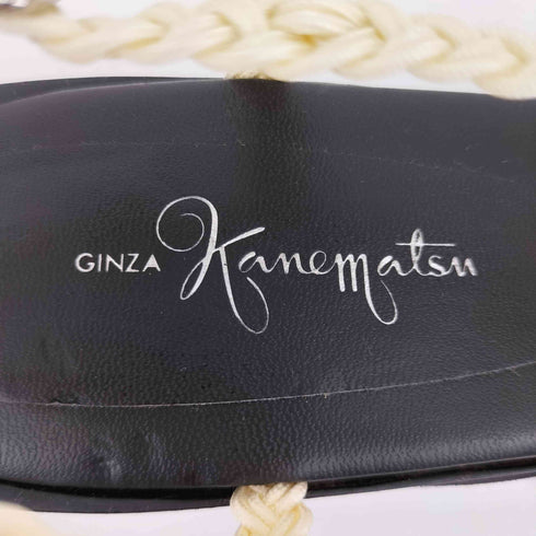 ギンザカネマツ 銀座かねまつ GINZA kanematsu ロープ編み込み アンクルストラップ サンダル レディース 5