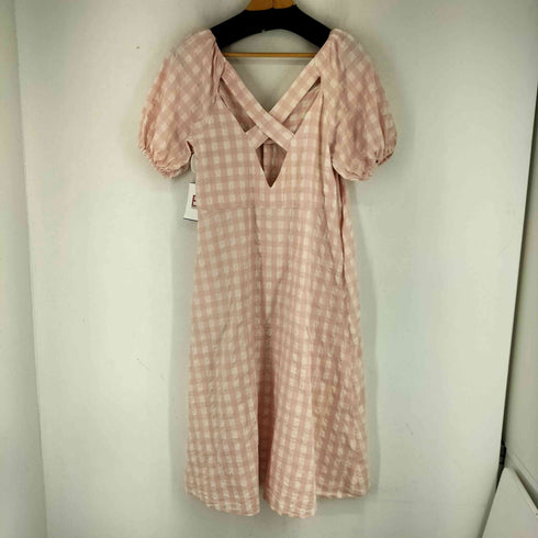 バックオープン チェック S/S ワンピース レディース