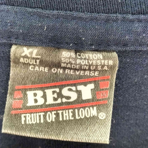 フルーツオブザルーム FRUIT OF THE LOOM USA製 袖/裾シングルステッチ プリントTシャツ メンズ import:XL