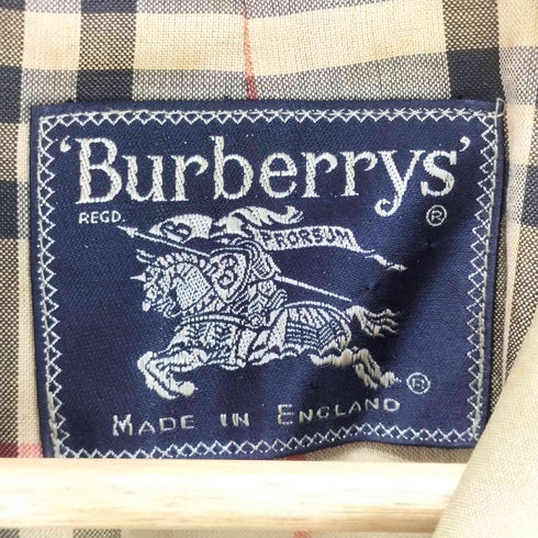 バーバリーズ BURBERRYS 80-90S OLD MADE IN ENGLAND 英国製 裏地ノバチェック バルマカーン ステンカラー コート メンズ