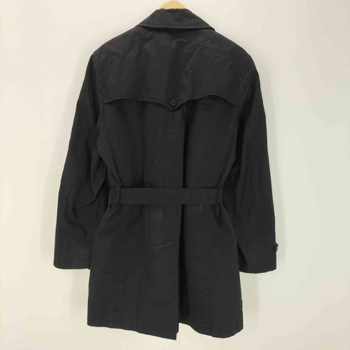 バーバリーブラックレーベル BURBERRY BLACK LABEL 裏地ノバチェック ライナー付き ガンフラップ付き ブラック バルマカーン ステンカラー コート メンズ import:M