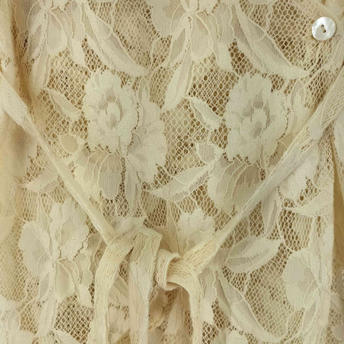 フローラル刺繍入り カットワークデザイン レース ワンピース レディース