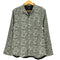 ニコル NICOLE Selection シワ加工 織りデザイン 開襟 バンドカラー L/S シャツ メンズ JPN:50