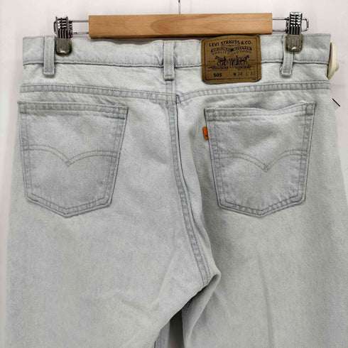 リーバイス Levis 00S USA製 505 アイスブルー ワイド テーパード デニム パンツ メンズ W34 L32