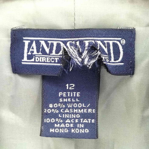 ランズエンド LANDS END カシミヤ混 テーラードジャケット レディース 12
