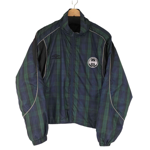 アンブロ UMBRO 90S チェック柄 ジップジャケット メンズ import:M