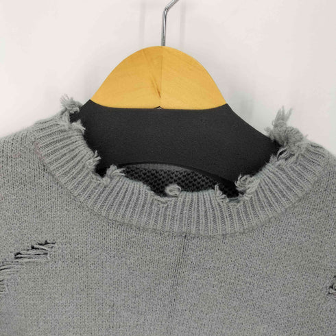 ANDREILEE レター ダメージ ニットセーター メンズ import:S