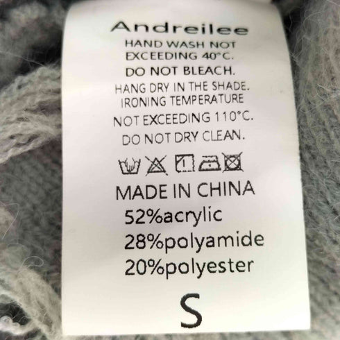 ANDREILEE レター ダメージ ニットセーター メンズ import:S
