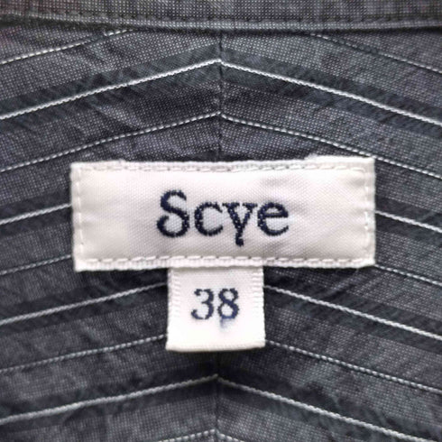サイ SCYE ウォッシャブル ストライプ S/S シャツ メンズ 38