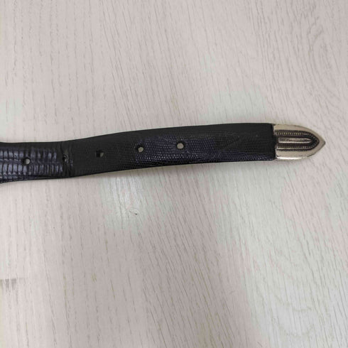 型押し パイソン レザー ベルト メンズ 36