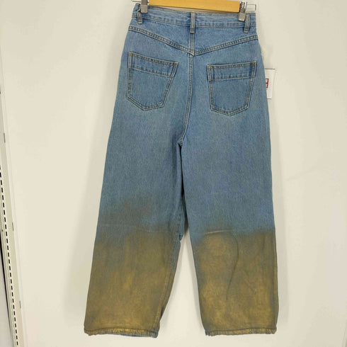 メゾンスペシャル MAISON SPECIAL Glitter Foil Handouted Denim キラキラ箔プリントデニム レディース JPN:38