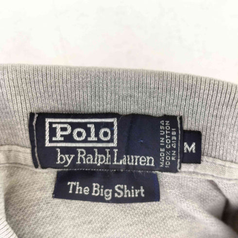 ポロバイラルフローレン Polo by RALPH LAUREN 90s The Big Shirt ロゴ刺繍 ポロシャツ メンズ M