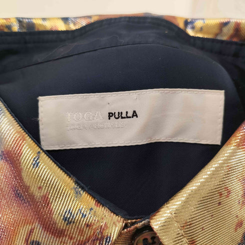 トーガプルラ TOGA PULLA Metallic print shirt レディース 38