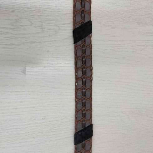 サンタフェ santa fe 編み込み レザー 切り替え ベルト メンズ
