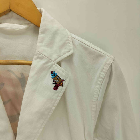 ビリオネアボーイズクラブ Billionaire Boys Club 00S OLD ラペル ロゴ 刺繍 虎 タイガー 両面 プリント コットン カバーオール ジャケット BB ICE CREAM アイスクリーム メンズ JPN:M