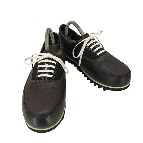 TOCHIGI LEATHER 1980s WOOL TWEED MCKAY VIBRAM シャークソール レザーシューズ メンズ 27