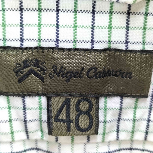 ナイジェルケーボン NIGEL CABOURN BRITISH OF FICERS SHIRT オックスフォード タッターソール シャツ メンズ EUR:48