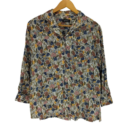 バーバリーズ BURBERRYS ボタニカル柄 L/S 開襟シャツ レディース