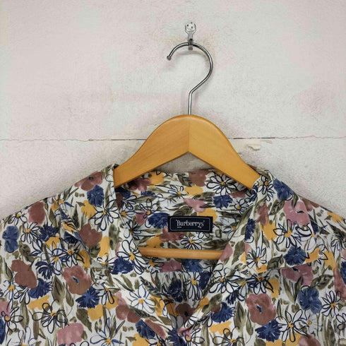 バーバリーズ BURBERRYS ボタニカル柄 L/S 開襟シャツ レディース