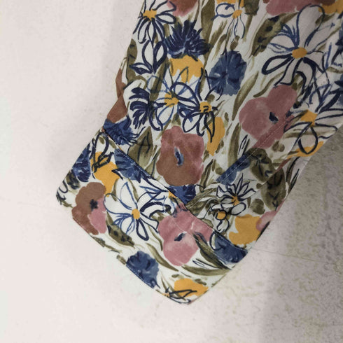 バーバリーズ BURBERRYS ボタニカル柄 L/S 開襟シャツ レディース