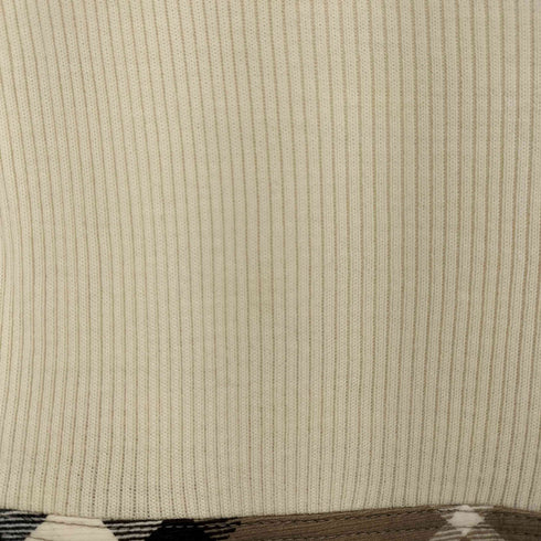 バーバリーブルーレーベル BURBERRY BLUE LABEL ロゴ刺繍 ノバチェックスカートドッキング タートルネック ニット チュニック ワンピース レディース 36