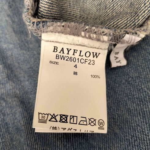 ベイフロー BAYFLOW ウエストゴム ドローコード ストレートデニムパンツ レディース 4