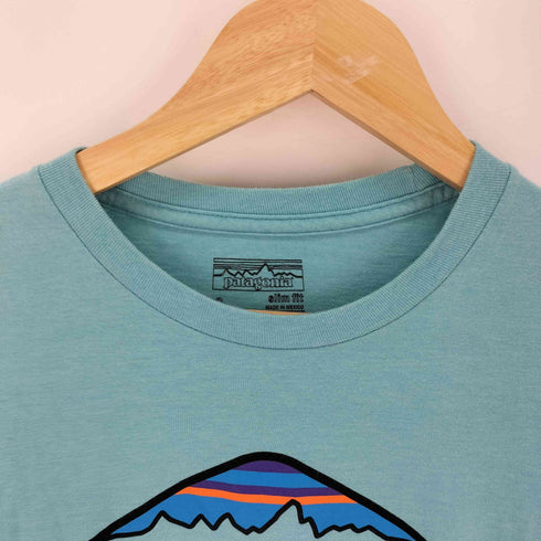 パタゴニア patagonia 17年製 slim fit メンズ・フィッツロイ・クレスト・コットン/ポリ・Tシャツ メンズ import:S