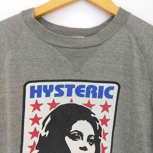 ヒステリックグラマー HYSTERIC GLAMOUR 00s ヒスガール プリント ラグラン クルーネック 七分袖 カットソー レディース FREE