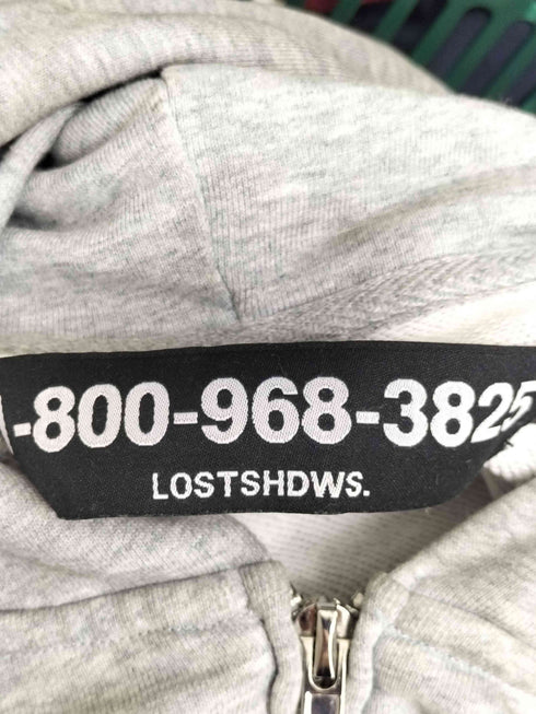 LOSTSHDWS 26SS DISTRESSED SCRIPT ZIP-UP HOODIE メンズ L