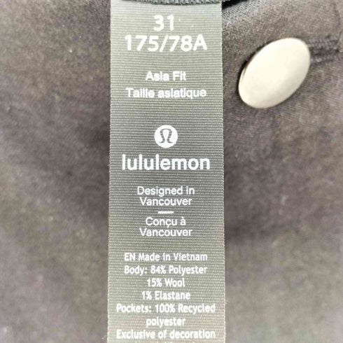 ルルレモン lululemon ウール混 スラックス メンズ 31