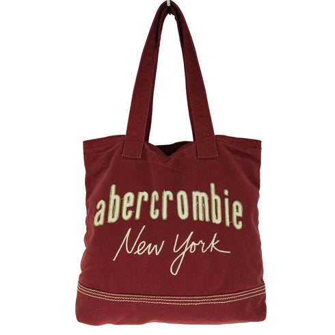 アバクロンニューヨーク Abercrombie NEW YORK 刺繍ロゴ キャンバス トート レディース