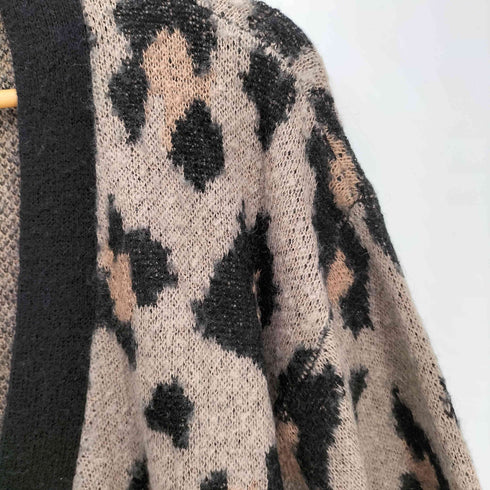 エフティダブリュー フォーザウィーケンド FTW / FOR THE WEEKEND MOHAIR CARDIGAN ウール混 アクリル レオパード カーディガン レディース JPN:L
