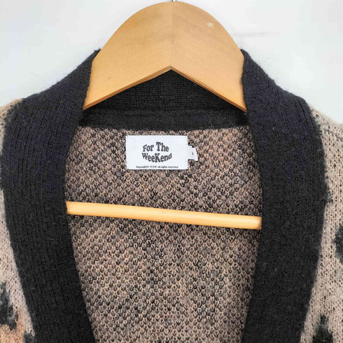 エフティダブリュー フォーザウィーケンド FTW / FOR THE WEEKEND MOHAIR CARDIGAN ウール混 アクリル レオパード カーディガン レディース JPN:L