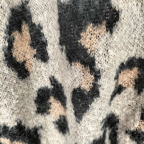 エフティダブリュー フォーザウィーケンド FTW / FOR THE WEEKEND MOHAIR CARDIGAN ウール混 アクリル レオパード カーディガン レディース JPN:L
