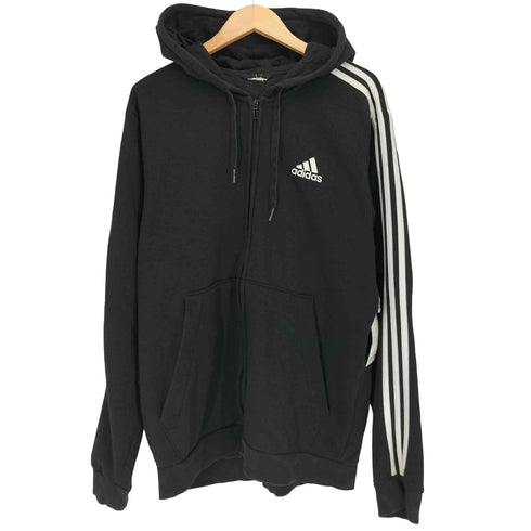 アディダス adidas エッセンシャルズ フリース スリーストライプス フルジップパーカー メンズ