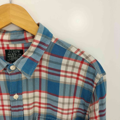 ジェイクルー J.CREW ダブルポケット マドラスチェック ライトネルシャツ メンズ import:L