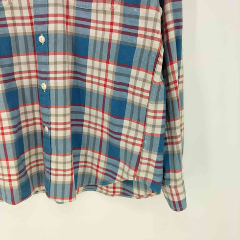 ジェイクルー J.CREW ダブルポケット マドラスチェック ライトネルシャツ メンズ import:L