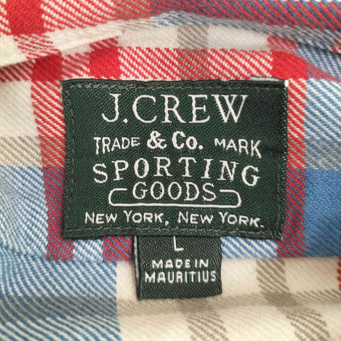 ジェイクルー J.CREW ダブルポケット マドラスチェック ライトネルシャツ メンズ import:L