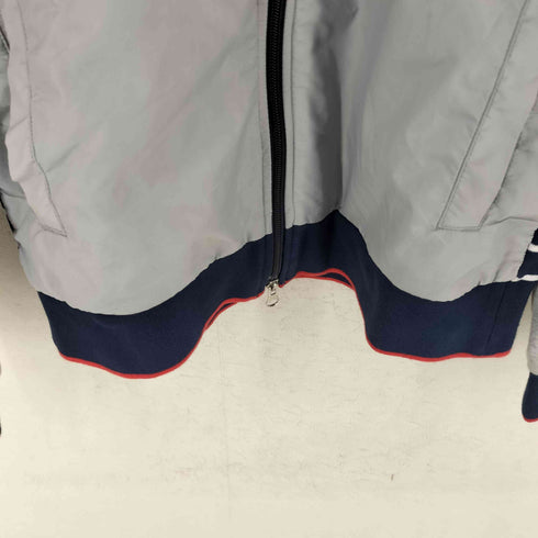 アディダス adidas ロゴワッペン スウェット切替 ハイネック ジップジャケット レディース M